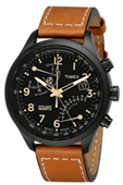 Timex Men's T2N700 Intelligent Quartz SL Series Fly-Back Chronograph Brown Leather Strap Watch