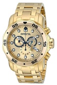 Invicta Men's 0074 Pro Diver Chronograph 18k Gold Plated Stainless Steel Watch