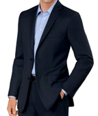 Crossover Slim Fit 2-Button Suit with Plain Front Trousers