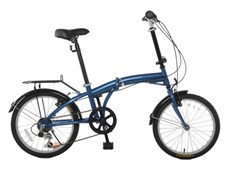 Vilano TEMPEST 20" Folding Bike Shimano 6 Speed - Rear Rack & Fenders - Blue