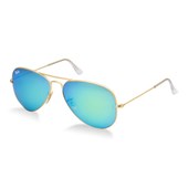Ray Ban RB3025 Large Aviator Sunglasses Gold Frame (Mirror Lens) 58mm