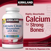 Kirkland Signature™ Calcium Citrate 500 mg, 500 Tablets