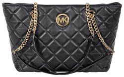 Michael Kors Fulton Large Quilted Black Leather Tote