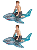 72" Inflatable Ride-On Shark 2-Pack