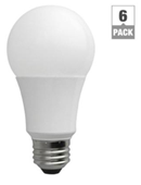 60W Equivalent Day light (5000K) A19 Non-Dimmable LED Light Bulb (6-Pack)
