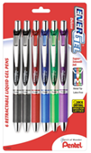 Pentel EnerGel Deluxe RTX Gel Ink Pens, 0.7 Millimeter Metal Tip, Assorted Colors, 6 Pack (BL77BP6M)
