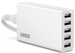 Anker 71AN25W-W5A White 5V / 5A 5-Port Wall Charger