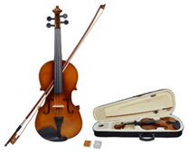 4/4 Full Size Natural Acoustic Violin Fiddle with Case Bow Rosin