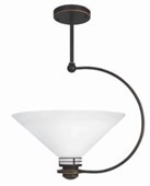 Lite Source LS-1942CB/FRO Trebble Ceiling Lamp, Copper Bronze With Frosted Glass Shade