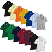 George Kids Short-Sleeve Cotton Polo Shirts 4-Pack Value Bundle (14 Colors Available)