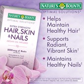 Nature's Bounty® Optimal Solutions® Hair Skin and Nails, 250 Softgels